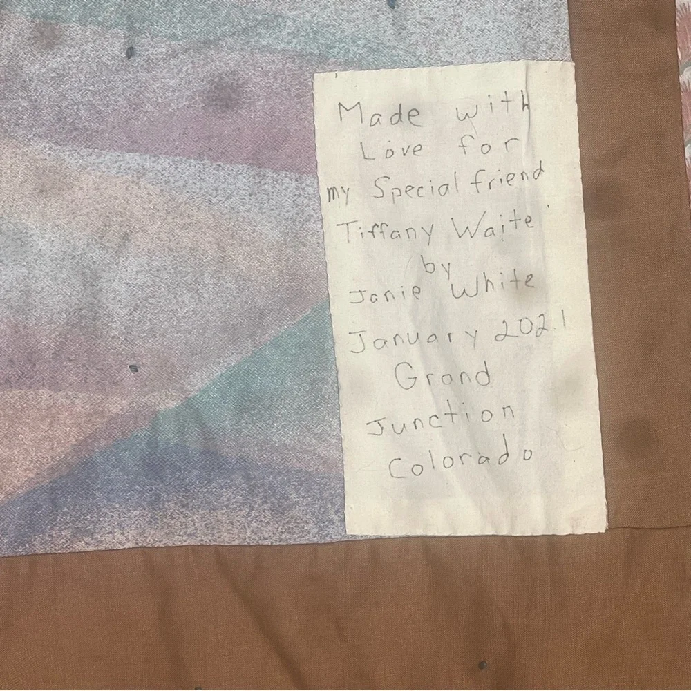 Hand crafted corduroy/velvet patchwork quilt